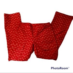 Rare Ralph Lauren Red and Gold Paisley Pants Size 4